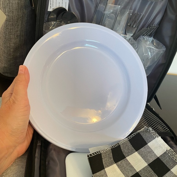 Gray Picnic Backpack for Four - Picture 13 of 14